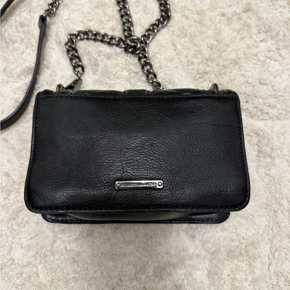 🖤Like New Rebecca Minkoff Black Quilted Crossbody with Chain Strap